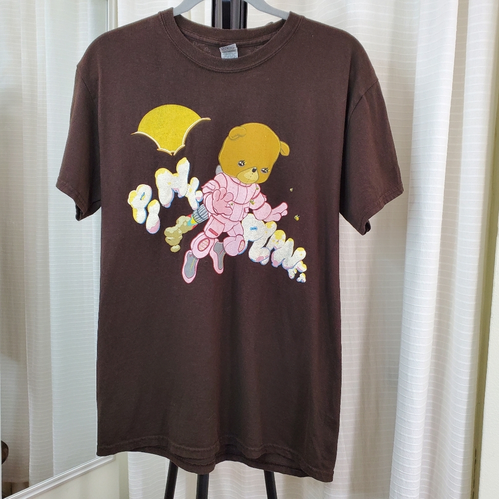 Pink Planet Album T shirt Pink Sweats Urban Outfitters Brown Shirt Size Medium